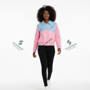 Veste en cuir PU Gamma Phi Delta prête à être expédiée, veste bomber en cuir de haute qualité, veste de course élégante de style universitaire - Product Image 6