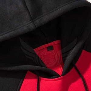 Custom Hoodies High Quality Casual Wear Hoodie <b>Red</b> and Black Winter Warm up Women's Hoodies High Quality Stitching <b>Sweatshirt</b> - Product Image 3
