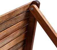 Table pliante compacte en teck avec un riche fini brun huilé offrant durabilité et style pour les petits espaces et un rangement facile