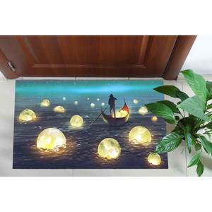 Tapis imprimé avec motif de lune brillante - Moderne, épais, facile à nettoyer, avec poils doux - Product Image 5