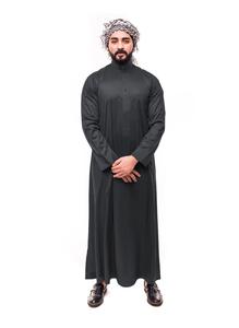 Nouveau design de qualité supérieure décontracté musulman arabe o cou manches amples Robe à manches longues Thobe vente en gros Jubba pour hommes - Product Image 5