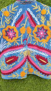 High On Demand Handmade <b>Vintage</b> Suzani Embroidered <b>Jacket</b> for Women Bohemian Tribal Style Coat Available For Export From India - Product Image 2