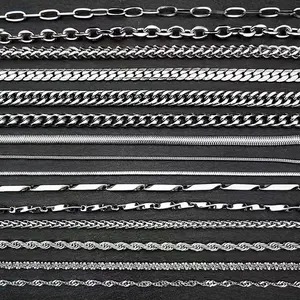 Cadenas de Plata de Ley 925 BSC-8 RINNTIN, Joyería al por Mayor, Cadena Cubana, Collar Cubano para Hombre y Mujer - Product Image 2