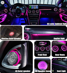 W205 64 Farben Ambientebeleuchtung Nachrüstsatz für Mercedes-Benz C-Klasse C300 C43 C63 GLC X253 Innenraum LED-Licht Zubehör Verkleidung - Product Image 2