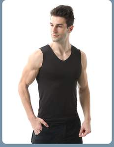 Camiseta sin Mangas para Hombre, Talla XL, de Alta Calidad, Transpirable, Informal, Deportiva, con Cuello en V, Diseño sin Mangas, Color Sólido, Tejido de Poliéster - Product Image 6