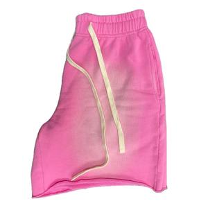 Pakistan Made <b>Men's</b> Acid Wash <b>Shorts</b> High Quality Comfortable Cotton Polyester Solid Color Mid Waist Pattern Decoration Gym Use - Product Image 4