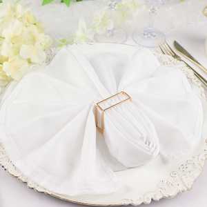 Anneaux de serviette décoratifs en résine de corail Accessoires de mariage Emballage de style brillant Pcs Décoration de matériau de couleur au meilleur prix - Product Image 2