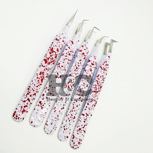 Pinzas Profesionales de Acero Inoxidable para Extensión de Pestañas Postizas, Color Neón, Alta Calidad, Empaque Personalizado con Logotipo de Visón - Product Image 2