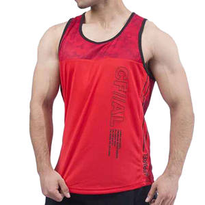 Débardeur de gymnastique surdimensionné en coton épais et respirant de haute qualité à col en O avec logo personnalisé pour hommes - Product Image 1