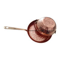 Poêle à frire Kadai en cuivre et acier inoxydable, fabrication artisanale, design moderne, compatible lave-vaisselle, équipement de cuisine de haute qualité pour la cuisson