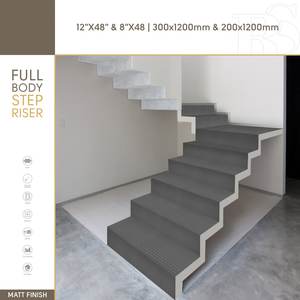 Carreaux de porcelaine 200x1200mm 300x1200mm pour marches et contremarches | Carreaux d'escalier élégants pour marches intérieures extérieures - Product Image 3