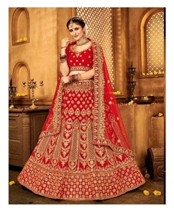 Lehenga choli dupata Blouse broderie pierre de travail perle travail mariée lahnga lehenga choli prix de gros - Product Image 1