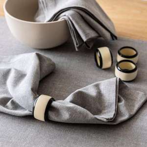 Stylish Metallic-finished <b>Resin</b> Napkin <b>Rings</b> with a Modern Appeal & Suitable for Minimalist and Contemporary Event Tables - Product Image 1