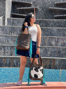 ใหม่ล่าสุดกระเป๋าหนังเทียมมีสไตล์สำหรับผู้หญิงกระเป๋าสะพายไหล่กระเป๋าถือแฟชั่นคุณภาพสูงสีเทอร์ควอยซ์ - Product Image 4