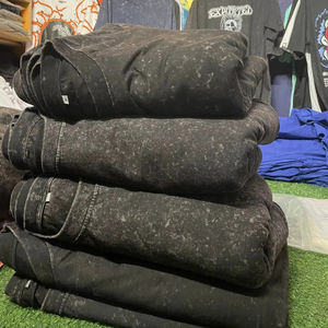 T-shirts pour hommes 300g coton T-shirt à manches courtes hommes et femmes T-shirt ample rétro lavé en détresse demi-manches t-shirts homme - Product Image 1