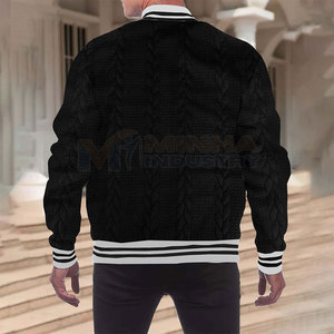 Latest Design Letterman Winter Jacket with Front Customized Logo 100% Cotton/Wool High Quality Breathable Hot Selling - Product Image 3