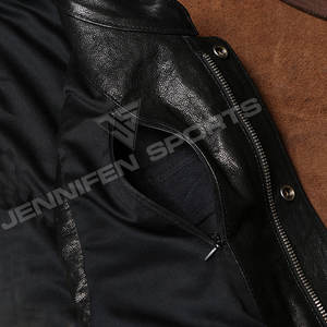 Motorcycle <b>Leather</b> <b>Vest</b> Winter Breathable Made Genuine Cowhide <b>Leather</b> Front Chest Side Pockets Zipper Buttons Closing Cotton - Product Image 5