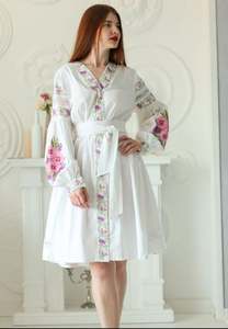 Verano último tradicional ucraniano bordado de moda Mini vestido con blanco exclusivo precio al por mayor vestido de mujer túnica - Product Image 5