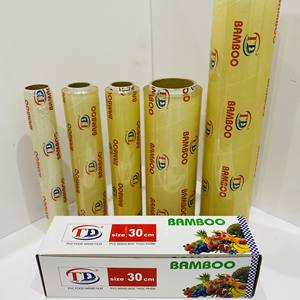 Rollo Jumbo de Película de Envoltura Adhesiva de PVC para Alimentos, Envoltura de Plástico, Película Transparente de 2025 Mic, Más Vendido de Fábrica de 10/12 - Product Image 2