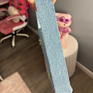 Bolso de mano de noche con cuentas, bolso bordado con cuentas y diseño único hecho a mano - Product Image 4