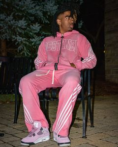 Chándal de Invierno para Hombre, 100% Algodón, Transpirable, Resistente al Viento, Cómodo, Moderno, de Alta Calidad, con Cordón Ajustable y Forro Polar - Product Image 1