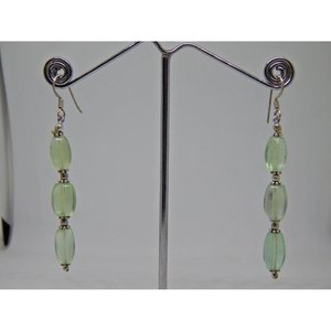 ต่างหูห้อยฟลูออไรต์สีเขียวเรียบง่ายอัญมณีทางศาสนาในชีวิตประจำวันของขวัญวันเกิดที่สมบูรณ์แบบสำหรับผู้หญิงที่ใส่ใจแฟชั่น - Product Image 4