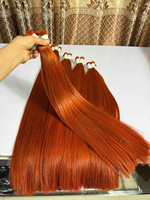 Extensions de cheveux vierges 100% du Vietnam en gros, cheveux humains de couleur cuivre, matière première brute pour l'exportation