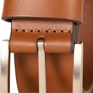 Nuevo cinturón de cuero con hebilla de Pin para hombre de estilo único 2025, cinturones de cuero informales de negocios a la moda - Product Image 5