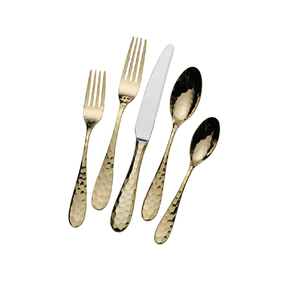 New Luxury Design Metal <b>Cutlery</b> Restaurant & Hotels Table Decorative <b>Gold</b> Plated <b>Cutlery</b> <b>Set</b> Stainless Steel <b>Cutlery</b> Box 5pcs - Product Image 4