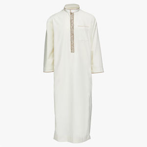 Abaya Musulmana Islámica de Invierno para Hombre, Talla Grande, de Alta Calidad, Marroquí, de Algodón y Poliéster, Transpirable, de Secado Rápido, Informal, Moderna, al por Mayor - Product Image 1