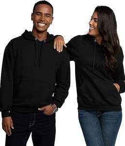 Ensemble pull à capuche surdimensionné unisexe personnalisé sweat-shirt pour homme col à capuche couleur unie tissu polaire hiver tissage non-tissé - Product Image 4