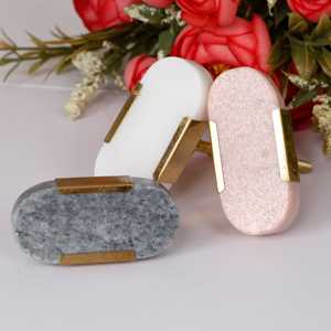 Boutons en marbre de pierre polie à la main, couleur, forme et taille personnalisées, fabriqués en Inde - Product Image 2