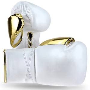 ถุงมือชกมวยหนังคุณภาพพรีเมียมระดับมืออาชีพ ระบายความชื้นได้ดี ปิดด้วยเชือกผูก ปรับแต่งสีและโลโก้ได้ - Product Image 1