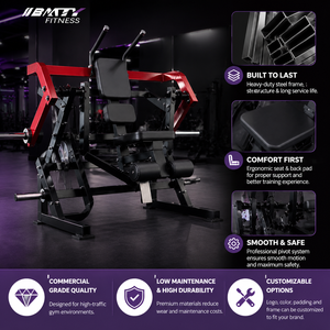 BM Commercial Gym Appareil de <span class=keywords><strong>musculation</strong></span> à charge libre pour les jambes, <span class=keywords><strong>machine</strong></span> à flexions et extensions assises - Product Image 2