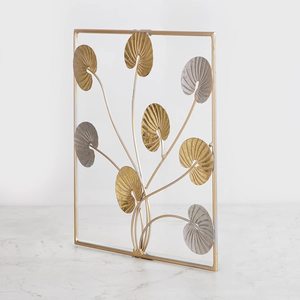 Customizable Modern Gold Wrought Iron <b>Wall</b> Art Frame Traditional Floral <b>Leaf</b> Motif Hanging <b>Decoration</b> Custom Metal Arts - Product Image 5