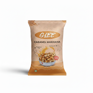 Makhana Fox Nuts au caramel, faible en gras, sans gluten, 50g, emballage sous atmosphère d'azote, collation sucrée grillée - Product Image 3