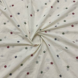 Tela Tejida Pesada Lisa con Bordado Memory Butti, Teñible, Material para Kothi Kurta, para Niñas y Niños, Ropa Tradicional India - Product Image 2