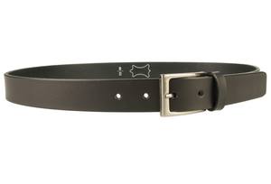 Ceinture en cuir noir pour hommes avec boucle en métal pistolet Authentique 100% Ceinture en cuir véritable pour hommes vintage - Product Image 2