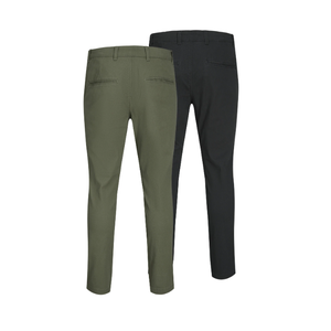 Pantalones de sarga caqui de alta calidad para hombre, pantalones elásticos de pierna recta, pantalones formales europeos para hombre hechos en Bangladesh - Product Image 1