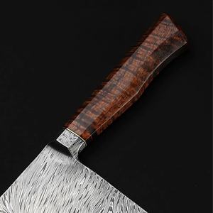 Cuchillo de Cocina Personalizado Hecho a Mano de Acero Inoxidable de 10 Pulgadas con Funda de Cuero Única, Hermoso Mango Personalizable - Product Image 4