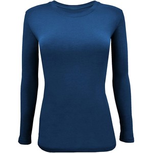 Infirmière femmes confortable personnalisé à manches longues col rond haut extensible doux médical gommages chemise sous gommage pour les femmes - Product Image 2