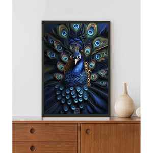 Peacock Acrylique Lumière LED Art Mural Accent Moderne pour Décoration Intérieure - Product Image 1