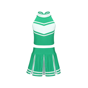 Tenue d'entraînement de cheerleading de haute qualité 100% polyester, uniforme de cheerleading personnalisé sublimé, jupe style All Star avec strass - Product Image 1