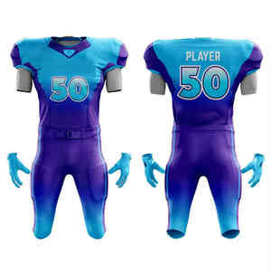 Ill-Over Print Football Uniform Design Tops Uniforme de football américain personnalisé par sublimation Concevez votre propre équipe - Product Image 1