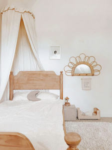 Productos más vendidos, Espejos decorativos de ratán para habitaciones infantiles, Espejos decorativos con flores para familias y hogares - Product Image 2