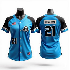 Alta calidad Obtener personalizado Digital impreso béisbol Softball Jerseys malla transpirable poliéster ropa deportiva equipo uniformes - Product Image 4