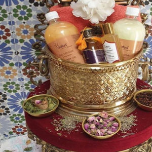 Kit de Regalo para Spa Hammam Marroquí |   Jabón Negro, Guante Kessa, Arcilla Ghassoul, Aceite de Argán, Agua de Rosas, Paquete de Exfoliación, Set Spa Deluxe Pro - Product Image 1