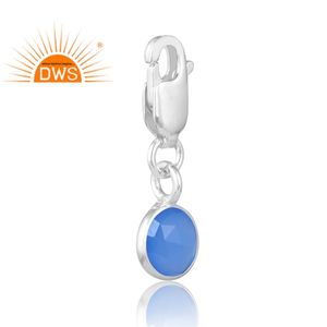 Colgante de piedras preciosas de Calcedonia azul Natural de Plata de Ley 925 más vendido, joyería personalizada para mujer, regalo para ella - Product Image 3