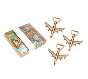 Flugzeug-Flaschenöffner mit Geschenkbox Flugzeug-Reise-Bierflaschenöffner Party-Geschenk Hochzeit Geburtstag Dekorationen SD702 - Product Image 1