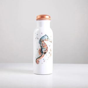 Bouteille en cuivre imprimée, bouteille d'eau en cuivre pour un usage quotidien, bouteille d'eau en cuivre ayurvédique, bouteille d'eau de 500 ml, anti-fuite - Product Image 3